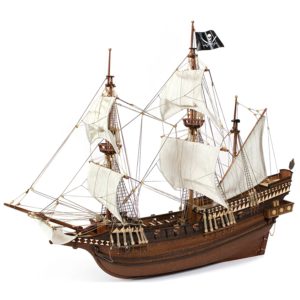 Dřevěný model lodi Buccaneer v měřítku 1:100