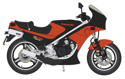 Model motorky 1:12 Kawasaki KR250