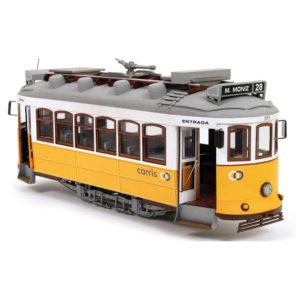 Dřevěný model tramvaje Lisabon v měřítku 1:24