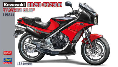 Model motorky Kawasaki KR250 (KR250A) “BLACK/RED COLOR”