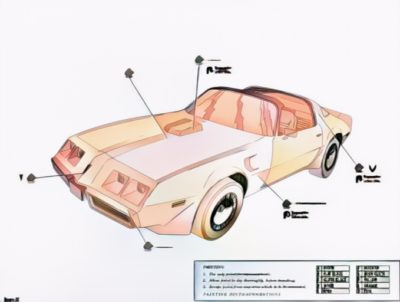 Model auta MPC 1979 Pontiac Firebird 1:16 Scale Model Kit