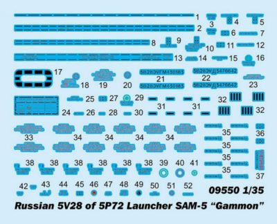 Model vojenskeho vozidla Russian 5V28 of 5P72 Launcher SAM-5 Gammon