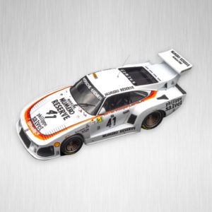 Plastikový model auta Porsche_935 v měřítku 1:24.