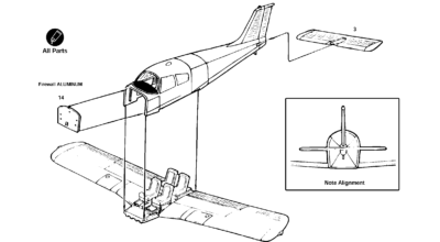 Plastikový model letounu Piper PA-28 Cherokee 1:48