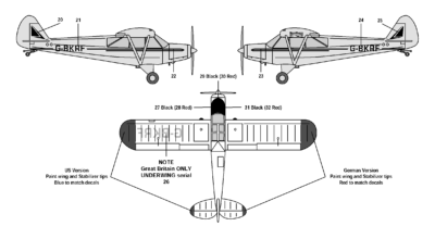 Plastikový model letounu Piper PA-18 Super Cub 1:48