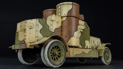Model vojenského vozidla Austin Armored Car [1:35]