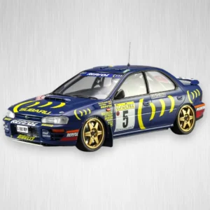 Plastikový model auta Subaru Impreza v měřítku 1:24.