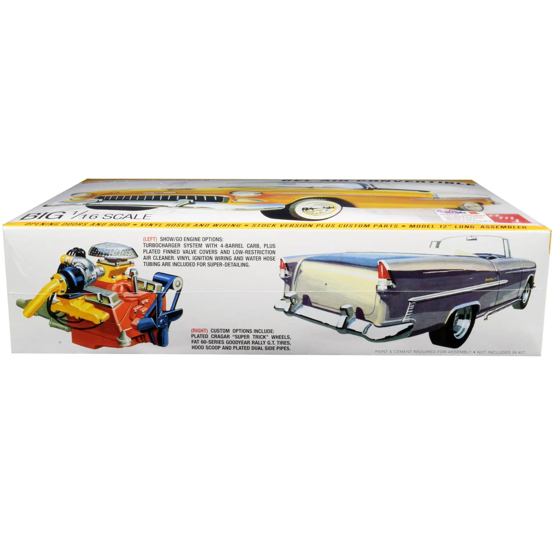 Model auta 1955 CHEVY BEL AIR CONVERTIBLE 1:16 SCALE MODEL KIT – AMT