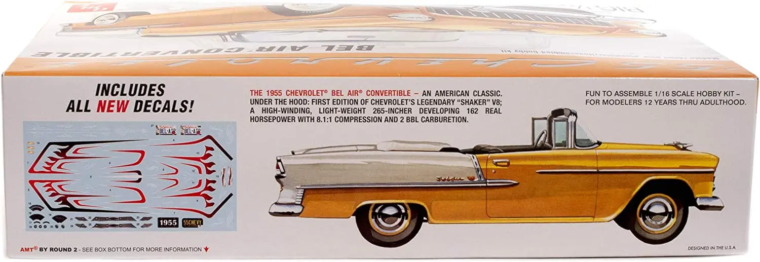 Model auta 1955 CHEVY BEL AIR CONVERTIBLE 1:16 SCALE MODEL KIT – AMT