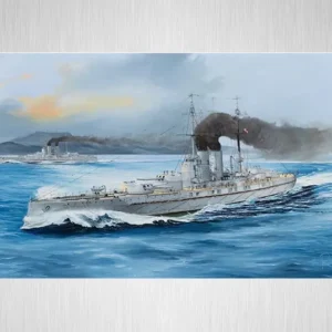 Plastikový model lodi Viribus Unitis v měřítku 1:350.