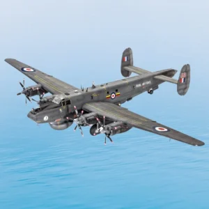 Plastikový model letadla Shackleton v měřítku 1:72.