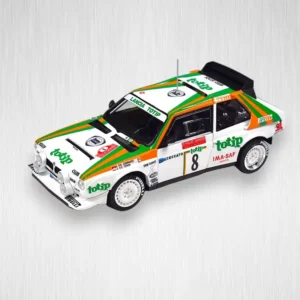 Plastikový model auta Lancia Delta S4 v měřítku 1:24.