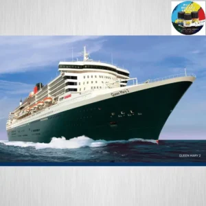 Plastikový model lodi Queen Mary 2 v měřítku 1:600.