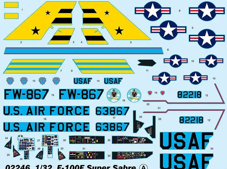 Model letiunu F-100F Super Sabre