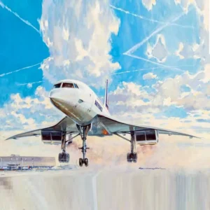 Plastikový model letounu Concorde v měřítku 1:72.