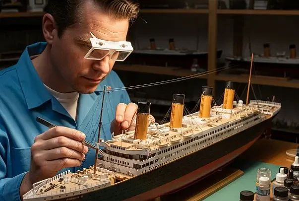 Nečekaný dárek a nečekané hobby. Plastikový model Titanicu