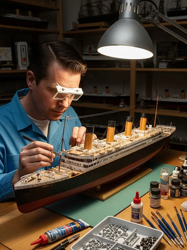 Nečekaný dárek a nečekané hobby. Plastikový model Titanicu
